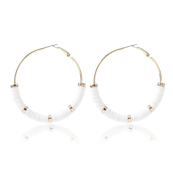 Jewelry WholesaleWholesale handmade accessories soft ceramic material large circle alloy earrings JDC-ES-ManY016 Earrings 满溢 %variant_option1% %variant_option2% %variant_option3%  Factory Price JoyasDeChina Joyas De China