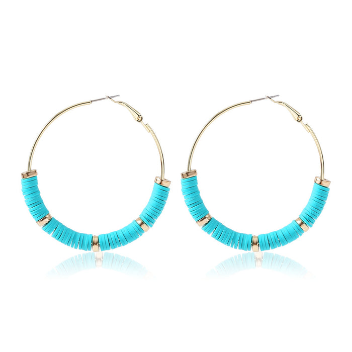 Jewelry WholesaleWholesale handmade accessories soft ceramic material large circle alloy earrings JDC-ES-ManY016 Earrings 满溢 %variant_option1% %variant_option2% %variant_option3%  Factory Price JoyasDeChina Joyas De China