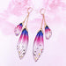 Jewelry WholesaleWholesale long style cicada wing wing gradient color butterfly crystal stud earrings JDC-ES-XuanY005 Earrings 宣妍 %variant_option1% %variant_option2% %variant_option3%  Factory Price JoyasDeChina Joyas De China