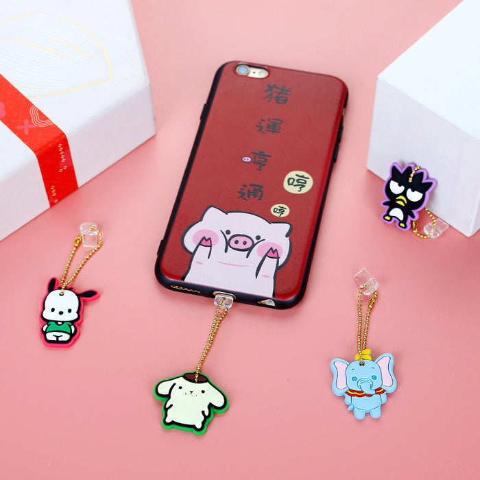 Wholesale Mobile Phone Dust Plug Soft Adhesive Cute Cartoon Charging Port Pendant MOQ≥3 (S) JDC-PC-ZhongJ017