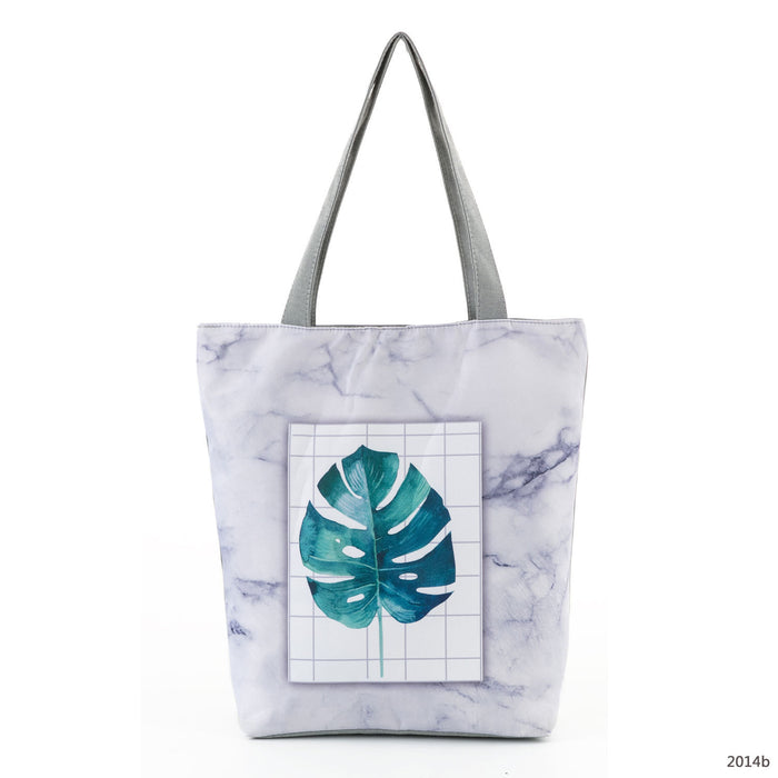 Jewelry WholesaleWholesale print turtle back leaf beach canvas bag JDC-BB-Mobiao002 Beach Bag Beach Bag %variant_option1% %variant_option2% %variant_option3%  Factory Price JoyasDeChina Joyas De China