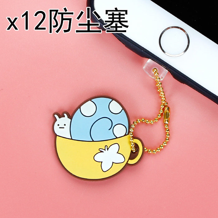 Wholesale Mobile Phone Dust Plug PVC Cute Cartoon Charging Port MOQ≥3 JDC-PC-ZhongJ00014