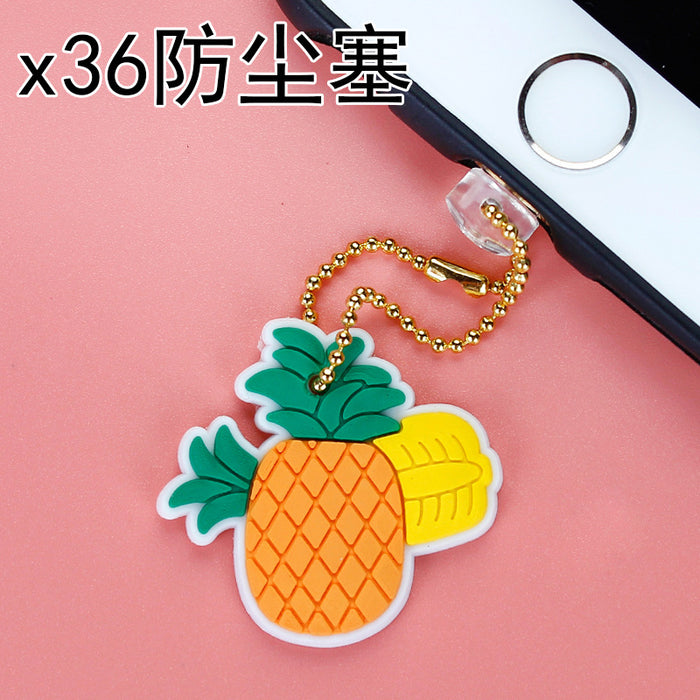 Wholesale Mobile Phone Dust Plug PVC Cute Flower Pendant MOQ≥3 JDC-PC-ZhongJ004