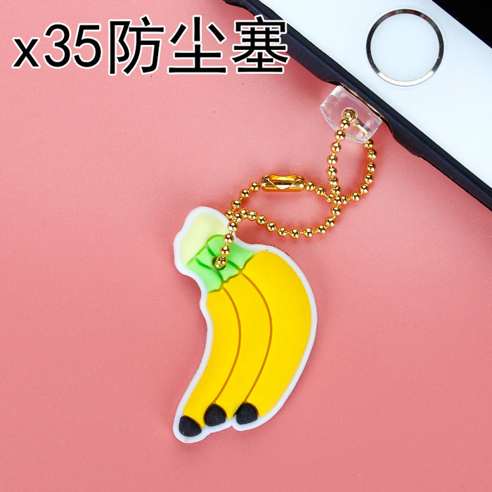 Wholesale Mobile Phone Dust Plug PVC Cute Flower Pendant MOQ≥3 JDC-PC-ZhongJ004