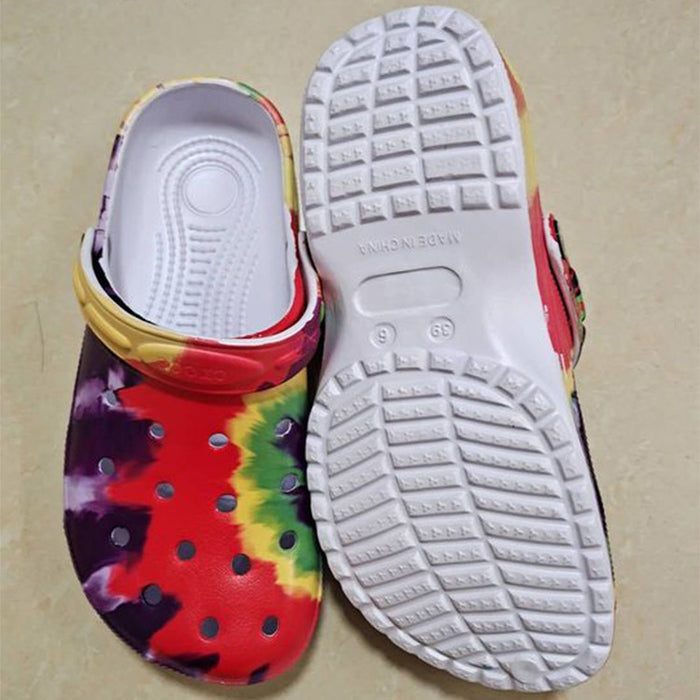 Wholesale Croc PU Leather Beach Shoes Colorful MOQ≥3 JDC-SP-HMLD003