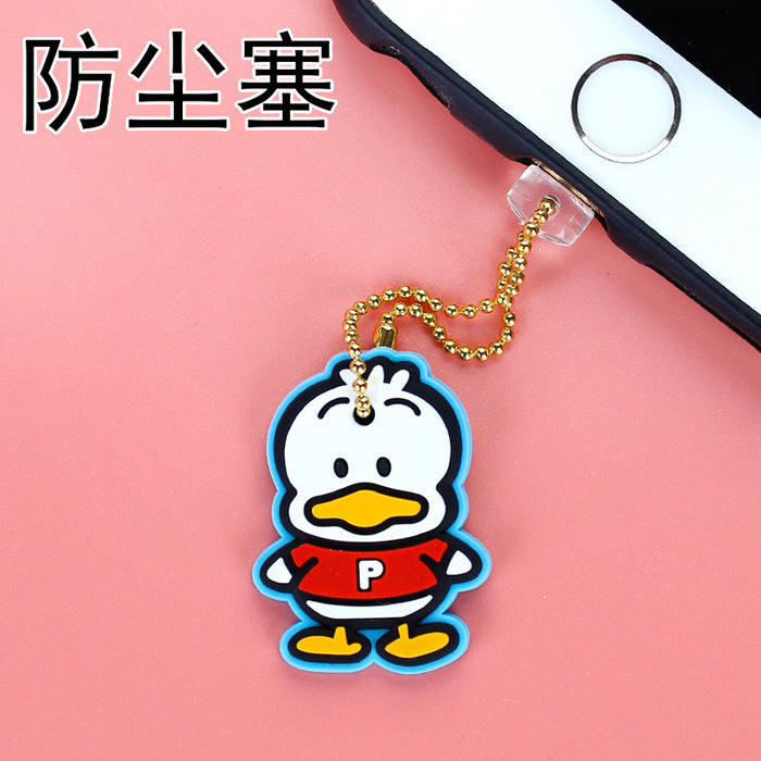 Wholesale Mobile Phone Dust Plug Soft Adhesive Cute Cartoon Charging Port Pendant MOQ≥3 (S) JDC-PC-ZhongJ017