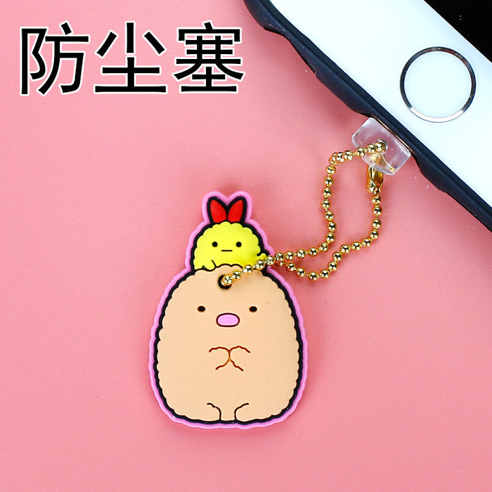 Wholesale Mobile Phone Dust Plug PVC Cute Cartoon Charging Port MOQ≥3 JDC-PC-ZhongJ00011