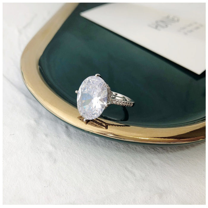 Wholesale Ring 925 Sterling Silver Oval Zircon JDC-RS-PREMJIANM001