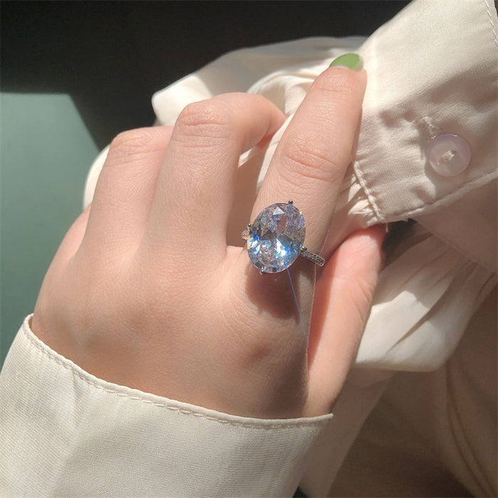 Wholesale Ring 925 Sterling Silver Oval Zircon JDC-RS-PREMJIANM001