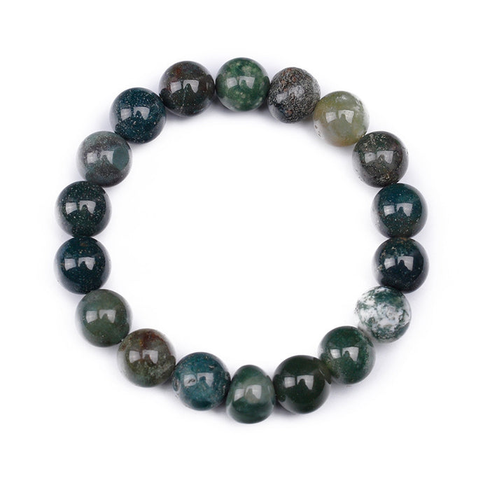 Agata acuática al por mayor Pulsera de piedra natural Beads de un solo círculo JDC-BT-Yanh008