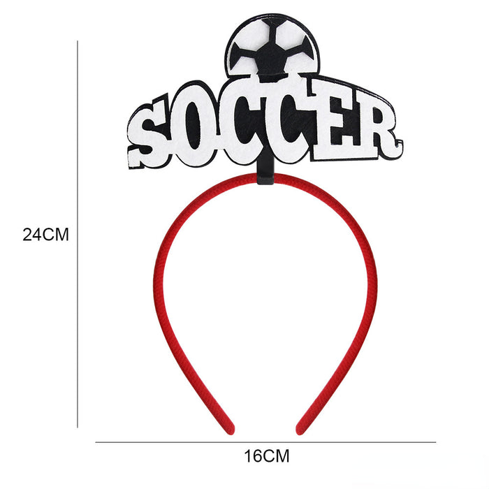 Wholesale Qatar World Cup Football Felt Cloth Plastic Decorative Headband JDC-HD-Zhouhao001