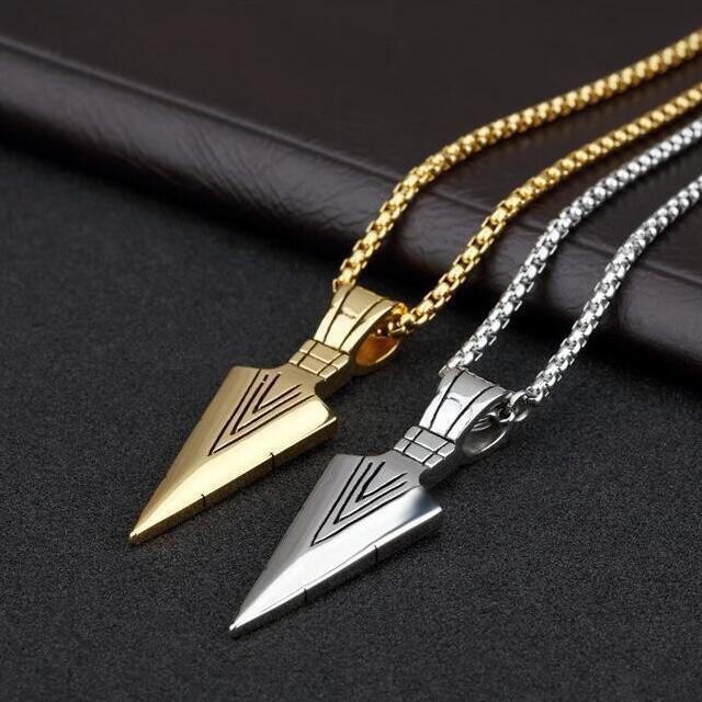 Wholesale Arrow Necklace Stainless Steel Pendant Short Keel Chain JDC-NE-PanX003