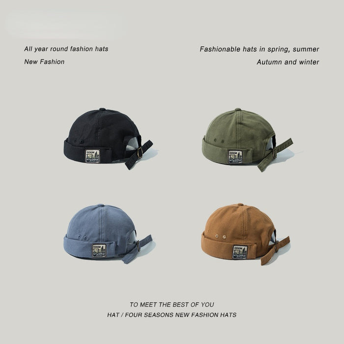 Jewelry WholesaleWholesale Dome Hat Hip Hop Cotton Melon Peel Hat JDC-FH-Muxia001 Fashionhat 沐夏 %variant_option1% %variant_option2% %variant_option3%  Factory Price JoyasDeChina Joyas De China