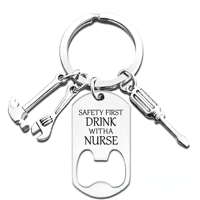 Jewelry WholesaleWholesale Corkscrew Father's Day Metal Keychain JDC-KC-GangGu026 Keychains 钢古 %variant_option1% %variant_option2% %variant_option3%  Factory Price JoyasDeChina Joyas De China