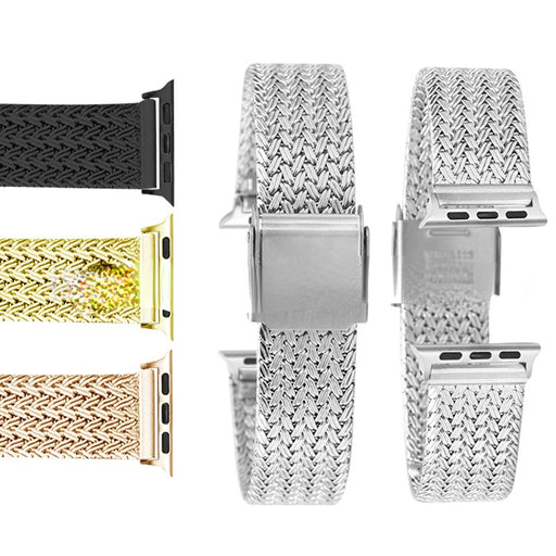 Jewelry WholesaleWholesale applicable DW Iwatch stainless steel herringbone watch band JDC-WD-MKG003 Watch Band 摩酷歌 %variant_option1% %variant_option2% %variant_option3%  Factory Price JoyasDeChina Joyas De China