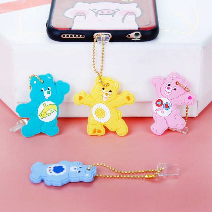 Wholesale Mobile Phone Dustproof Plug PVC Cute Bear Pendant MOQ≥3 JDC-PC-ZhongJ024