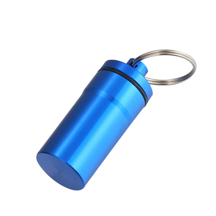 Jewelry WholesaleWholesale Portable Aluminum Pill Bottle Keychain JDC-KC-SPan001 Keychains 深甽 %variant_option1% %variant_option2% %variant_option3%  Factory Price JoyasDeChina Joyas De China