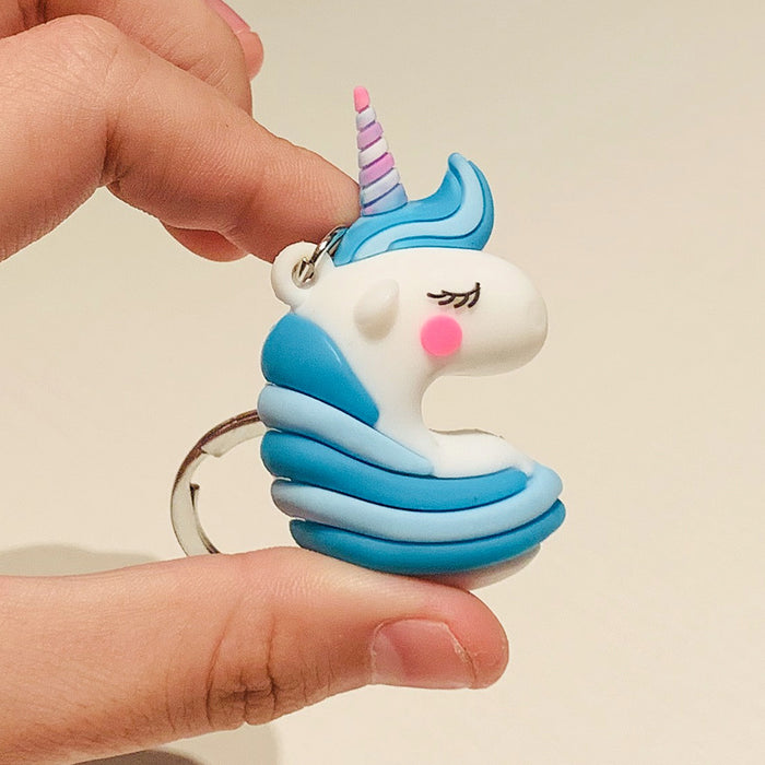 Wholesale Keychains PVC Cute Cartoon Anime Unicorn MOQ≥2 JDC-KC-PLei015