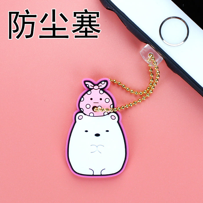 Wholesale Mobile Phone Dust Plug PVC Cute Cartoon Charging Port MOQ≥3 JDC-PC-ZhongJ00011