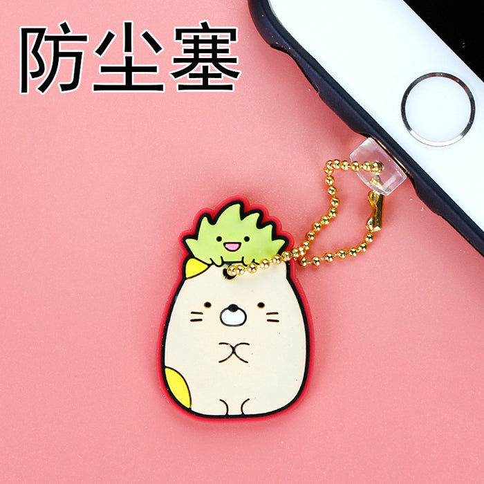 Wholesale Mobile Phone Dust Plug PVC Cute Cartoon Charging Port MOQ≥3 JDC-PC-ZhongJ00011