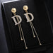 Jewelry WholesaleWholesale S925 silver needle full diamond long tassel earrings JDC-ES-Duoli006 Earrings 朵丽 %variant_option1% %variant_option2% %variant_option3%  Factory Price JoyasDeChina Joyas De China