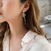 Jewelry WholesaleWholesale S925 silver needle full diamond long tassel earrings JDC-ES-Duoli006 Earrings 朵丽 %variant_option1% %variant_option2% %variant_option3%  Factory Price JoyasDeChina Joyas De China