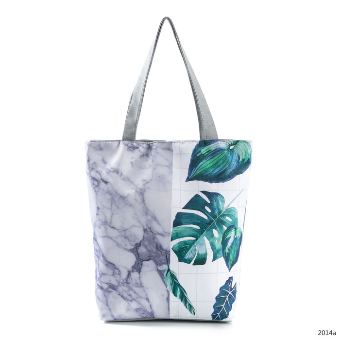 Jewelry WholesaleWholesale print turtle back leaf beach canvas bag JDC-BB-Mobiao002 Beach Bag Beach Bag %variant_option1% %variant_option2% %variant_option3%  Factory Price JoyasDeChina Joyas De China