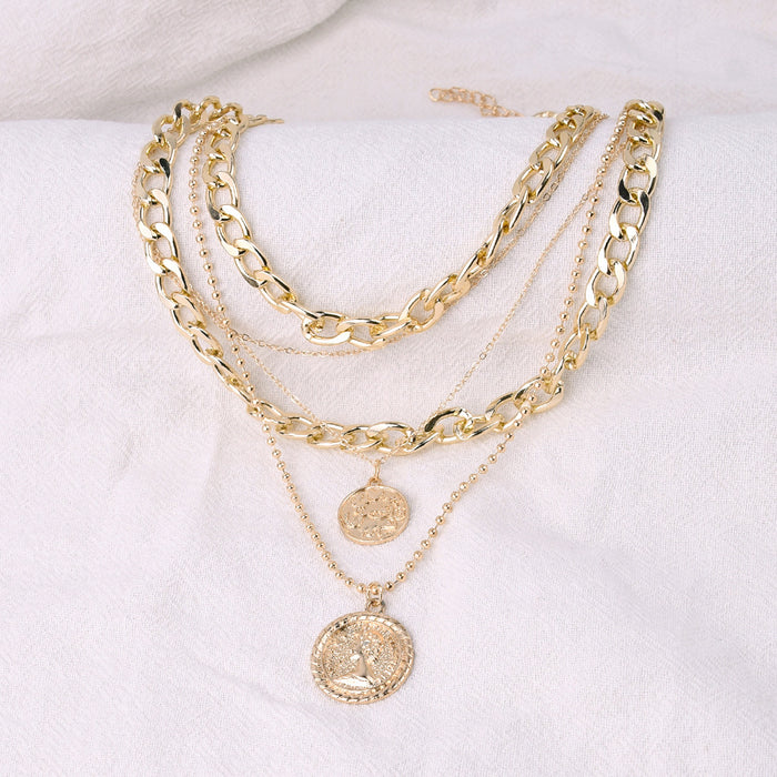 Jewelry WholesaleWholesale multi-layer round brand pendant necklace for women JDC-NE-YeB006 Necklaces 烨贝 %variant_option1% %variant_option2% %variant_option3%  Factory Price JoyasDeChina Joyas De China