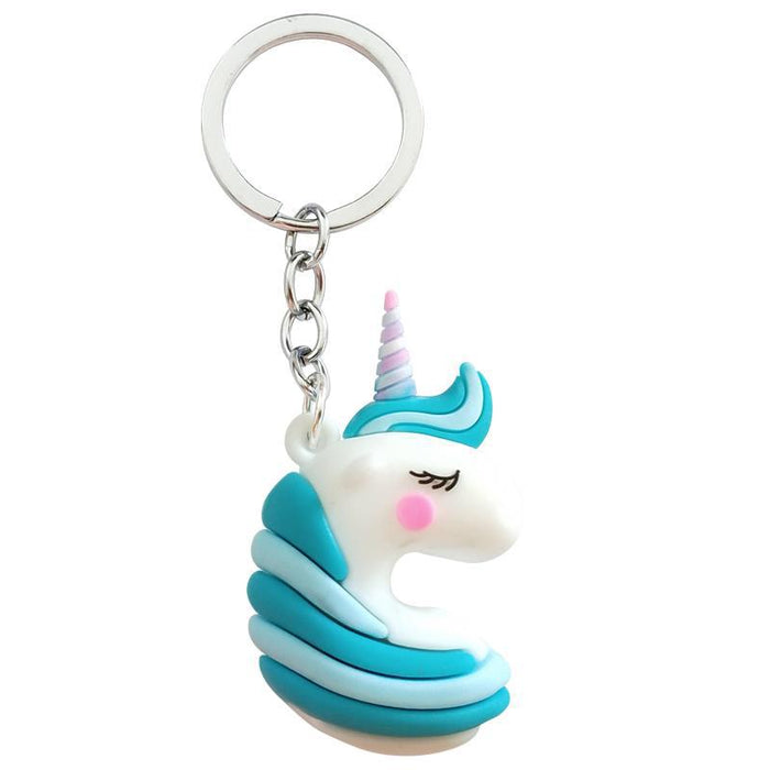 Wholesale Keychains PVC Cute Cartoon Anime Unicorn MOQ≥2 JDC-KC-PLei015