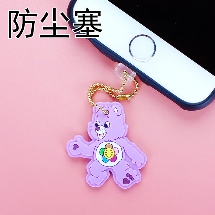 Wholesale Mobile Phone Dustproof Plug PVC Cute Bear Pendant MOQ≥3 JDC-PC-ZhongJ024