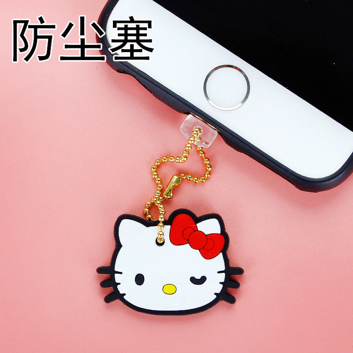 Wholesale Mobile Phone Dust Plug Soft Adhesive Cute Cartoon Charging Port Pendant MOQ≥3 (S) JDC-PC-ZhongJ018