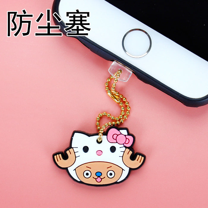 Wholesale Mobile Phone Dust Plug Soft Adhesive Cute Cartoon Charging Port Pendant MOQ≥3 (S) JDC-PC-ZhongJ018