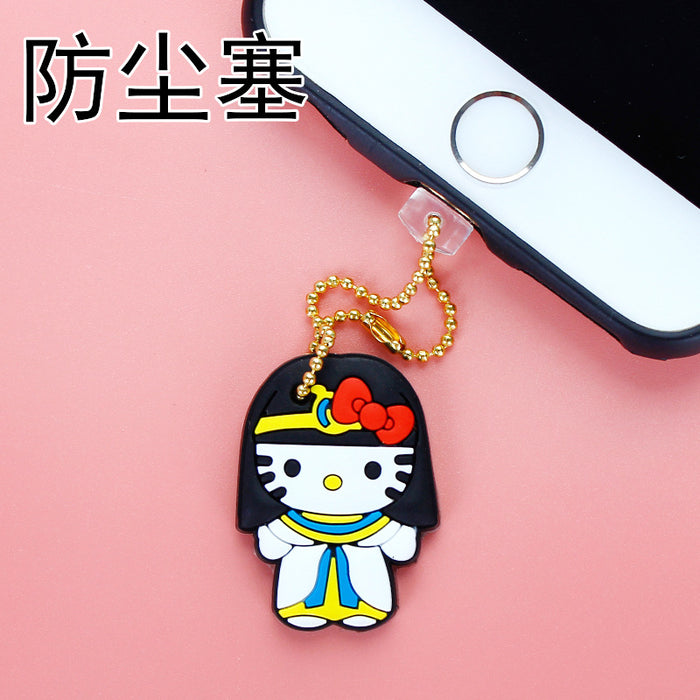 Wholesale Mobile Phone Dust Plug Soft Adhesive Cute Cartoon Charging Port Pendant MOQ≥3 (S) JDC-PC-ZhongJ018