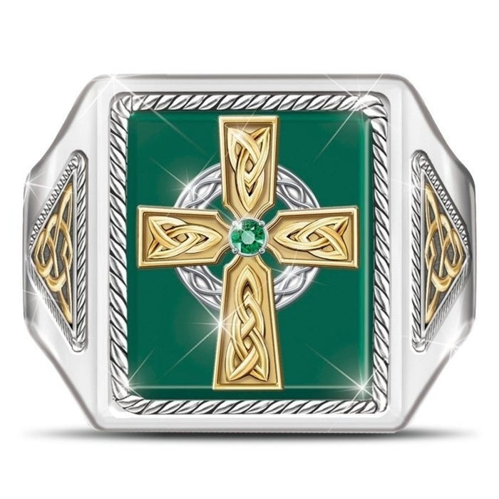 Jewelry WholesaleWholesale Irish Celtic Cross Alloy Ring MOQ≥2 JDC-RS-HuH001 Rings 胡贺 %variant_option1% %variant_option2% %variant_option3%  Factory Price JoyasDeChina Joyas De China