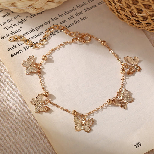 Jewelry WholesaleWholesale beach hollowed out butterfly Anklets JDC-AS-F496 Anklet 韩之尚 %variant_option1% %variant_option2% %variant_option3%  Factory Price JoyasDeChina Joyas De China