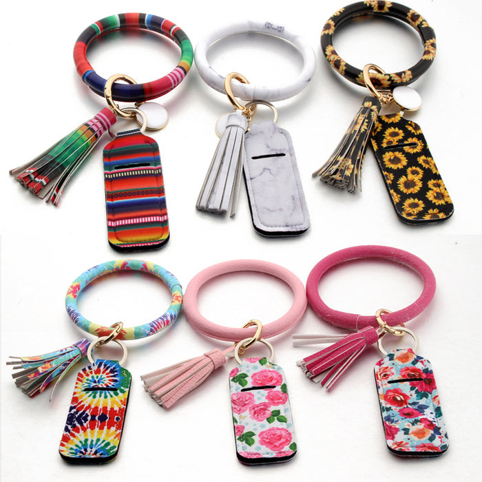 Wholesale Keychain Neoprene Lipstick Protector Wrist Keychain MOQ≥3 JDC-KC-NuoYi007