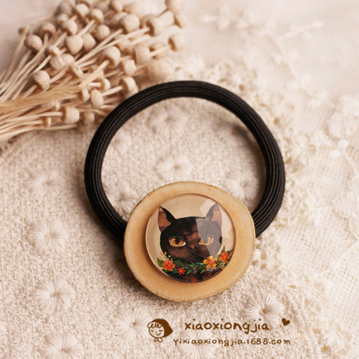 Jewelry WholesaleWholesale diy time gem jewelry female forest wood hair tie MOQ≥2 JDC-HS-ChangY001 Hair Scrunchies 畅翼 %variant_option1% %variant_option2% %variant_option3%  Factory Price JoyasDeChina Joyas De China