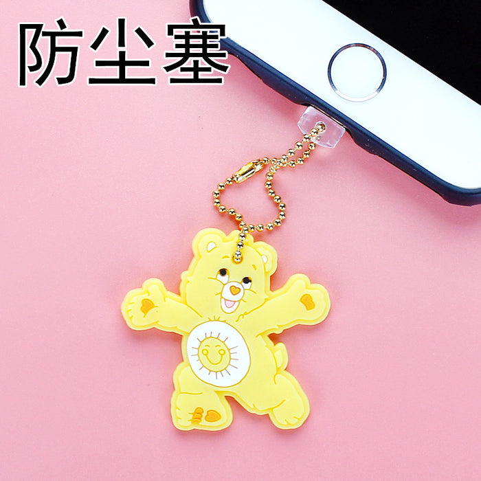 Wholesale Mobile Phone Dustproof Plug PVC Cute Bear Pendant MOQ≥3 JDC-PC-ZhongJ024