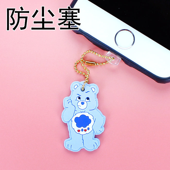 Wholesale Mobile Phone Dustproof Plug PVC Cute Bear Pendant MOQ≥3 JDC-PC-ZhongJ024