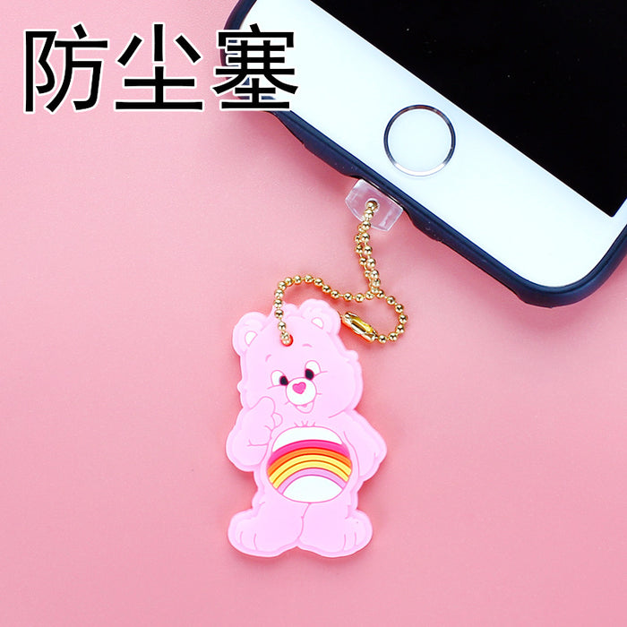 Wholesale Mobile Phone Dustproof Plug PVC Cute Bear Pendant MOQ≥3 JDC-PC-ZhongJ024