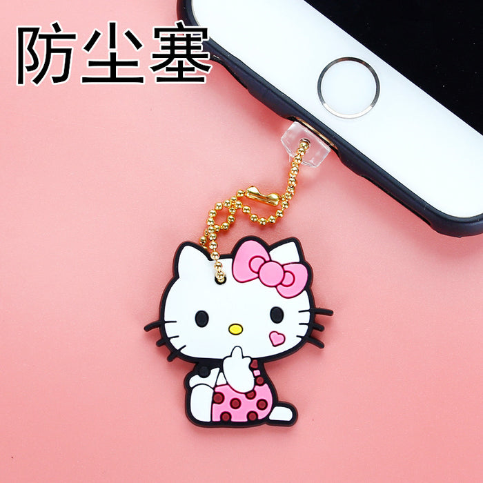 Wholesale Mobile Phone Dust Plug Soft Adhesive Cute Cartoon Charging Port Pendant MOQ≥3 (S) JDC-PC-ZhongJ018