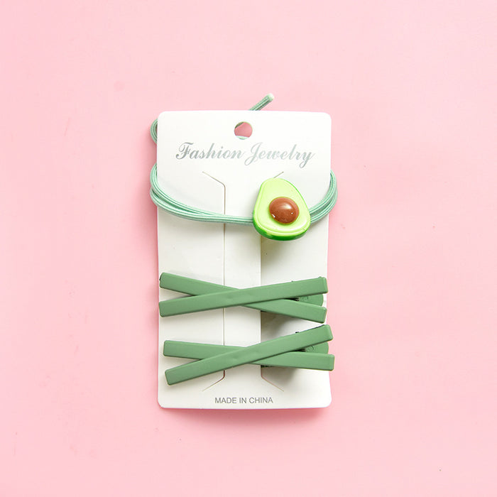 Wholesale avocado hair accessories cute girl fresh hairpin JDC-HC-JuS001