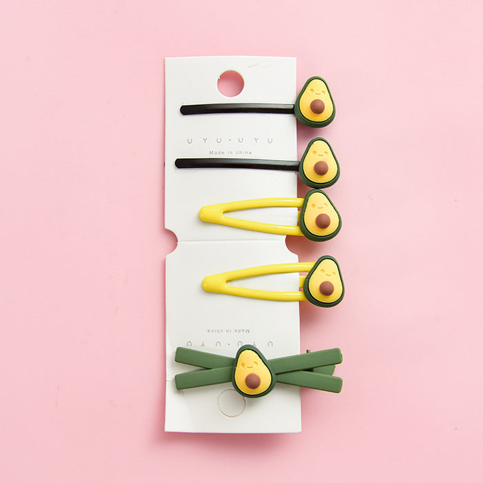 Wholesale avocado hair accessories cute girl fresh hairpin JDC-HC-JuS001