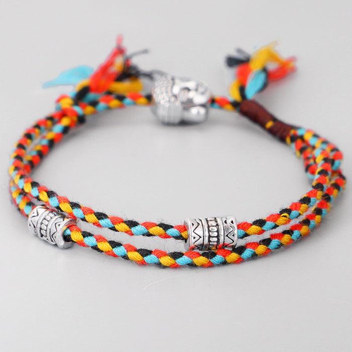 Wholesale cross-border ethnic Tibetan Buddha head bracelet hand Buddha bracelet  MOQ≥3 JDC-BT-QiuX019