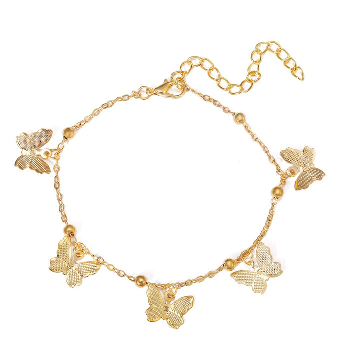 Jewelry WholesaleWholesale beach hollowed out butterfly Anklets JDC-AS-F496 Anklet 韩之尚 %variant_option1% %variant_option2% %variant_option3%  Factory Price JoyasDeChina Joyas De China