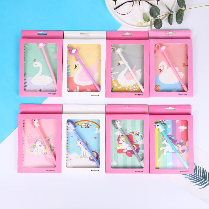 Wholesale Notebook with Pen Prize Set Unicorn MOQ≥2 JDC-NK-TPL003