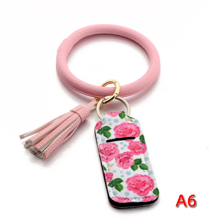 Wholesale Keychain Neoprene Lipstick Protector Wrist Keychain MOQ≥3 JDC-KC-NuoYi007