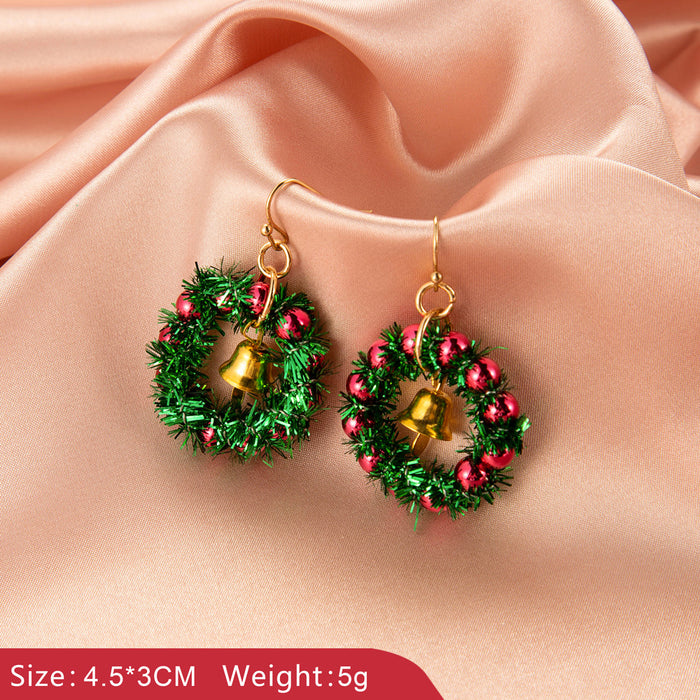 Wholesale Earrings Alloy Christmas Simple Snowman Bells JDC-ES-D651