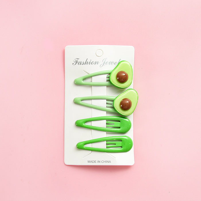 Wholesale avocado hair accessories cute girl fresh hairpin JDC-HC-JuS001