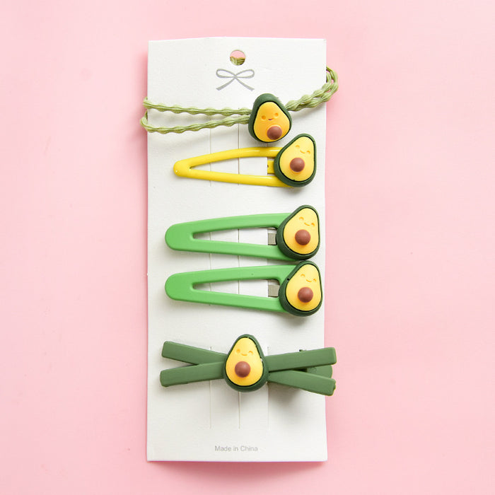 Wholesale avocado hair accessories cute girl fresh hairpin JDC-HC-JuS001